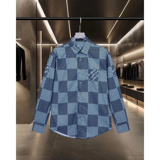 Louis Vuitton all-over Damier pocket long-sleeved shirt